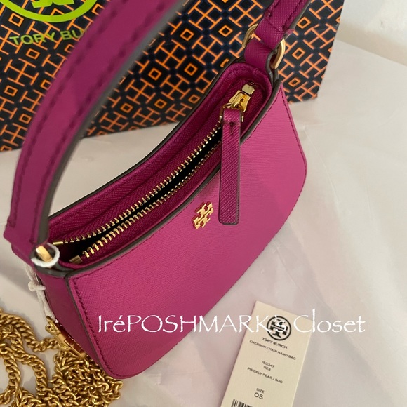 NWT Tory Burch Emerson Saffiano Leather Mini Bag in Pink 150258 - Final price - Picture 4 of 7
